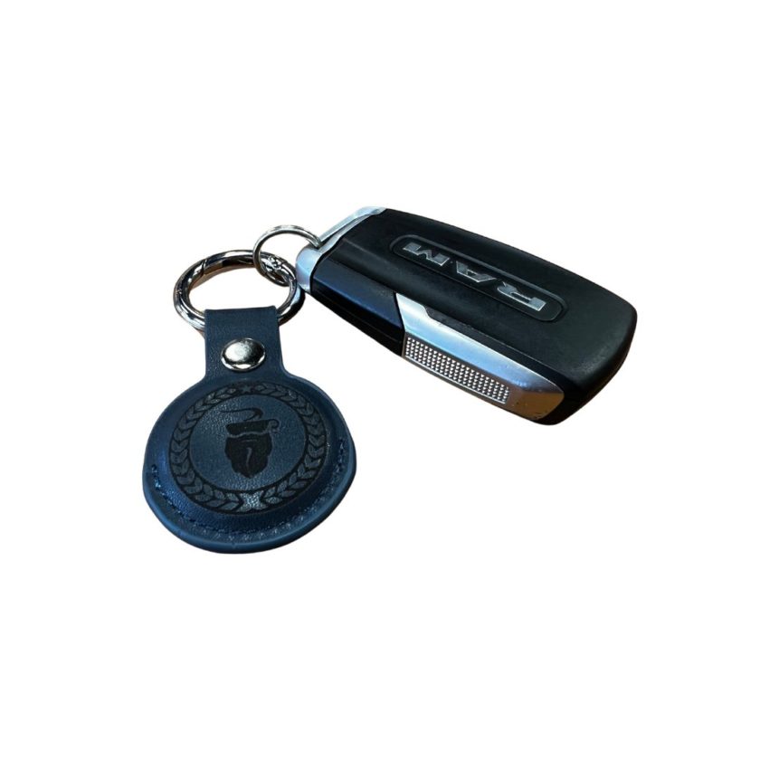 Apple airtag holder keychain navy blue 1