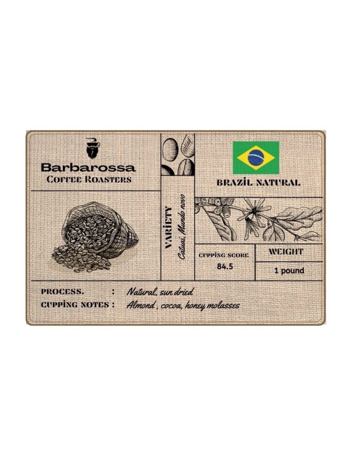 Brazil Natural Unroasted Green Coffee Beans sticker